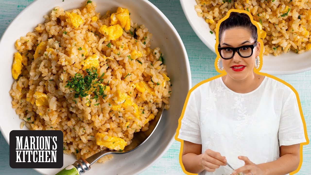 You Ll Never Guess The Secret Ingredient Japanese Garlic Butter Fried Rice Marion S Kitchen Youtube