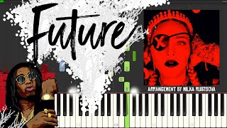 Madonna & Quavo - Future | Piano Tutorial