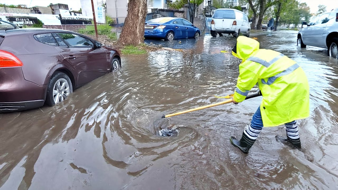 Unclogging Drains for Safer Streets Clear Drains, Clear Roads - YouTube