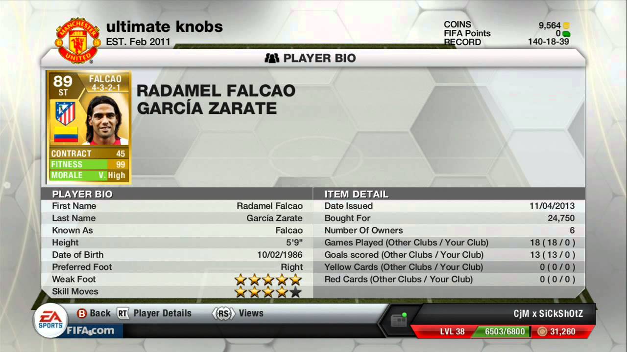 FIFA 13 ULTIMATE TEAM 89 FALCAO GIVEAWAY
