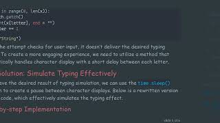 How to Simulate Typing in Python: Display Characters One at a Time