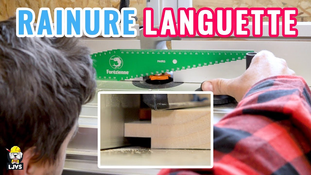 Jeu de fraisage pour assemblage à rainure et languette avec une rainure en  V, HW