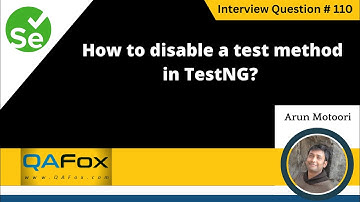 How to disable a test method in TestNG (Selenium Interview Question #110)