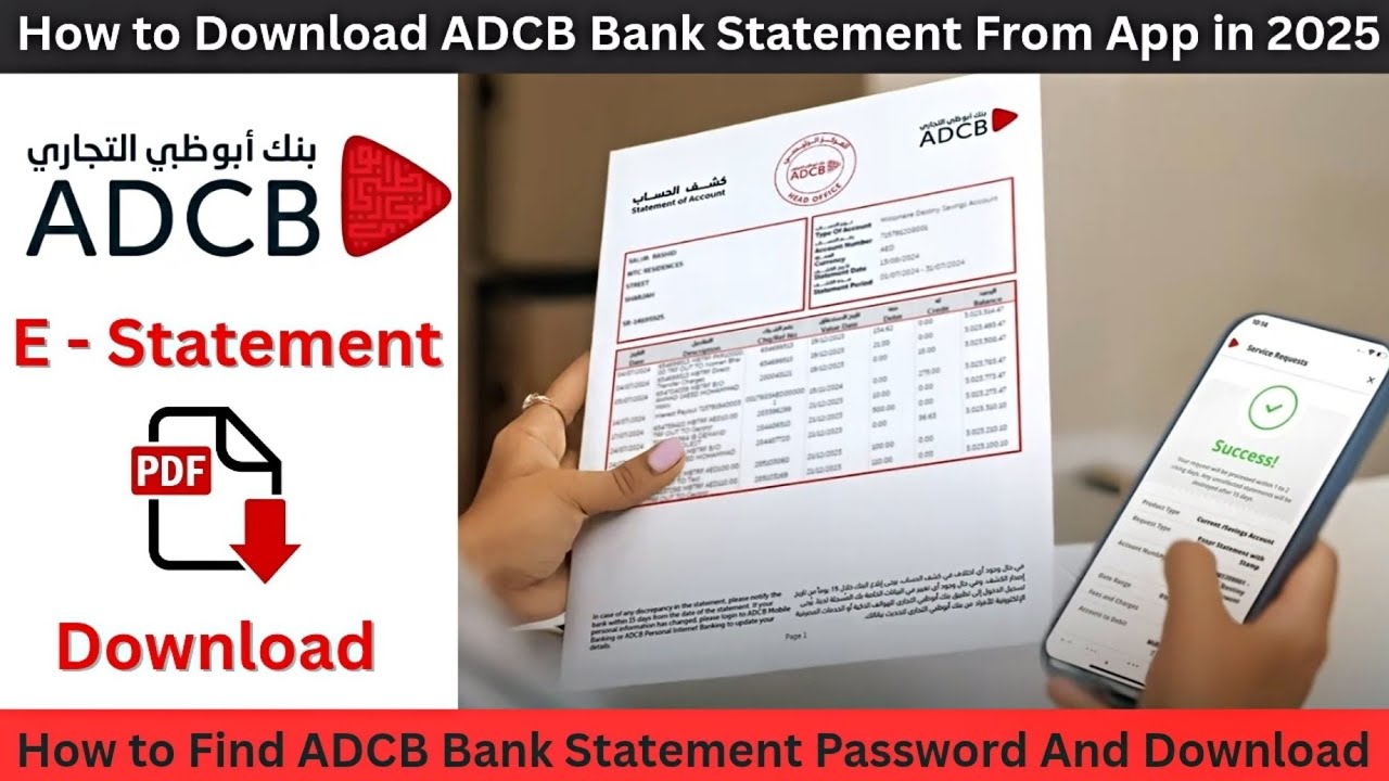 How to Download ADCB Bank Statement From App in 1 Minutes | How to Find ...