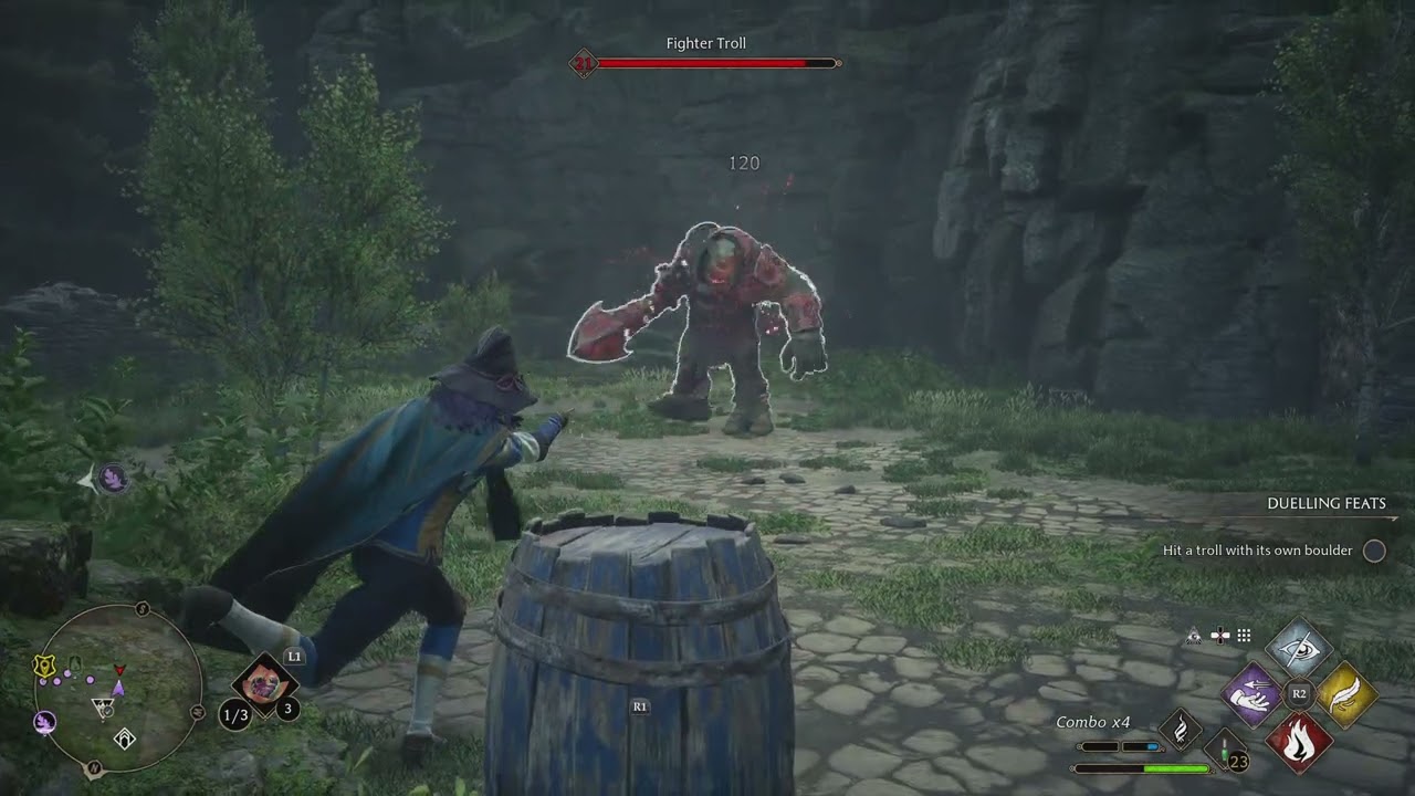 Hogwarts Legacy-Fighter Troll at Korrow Ruins Entrance