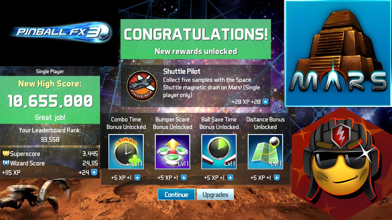 Pinball FX3 MARS Demo • My First Game! YouTube
