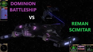 Dominion Battleship VS Reman Scimitar | Viewer Request | Star Trek Bridge Commander Battle |