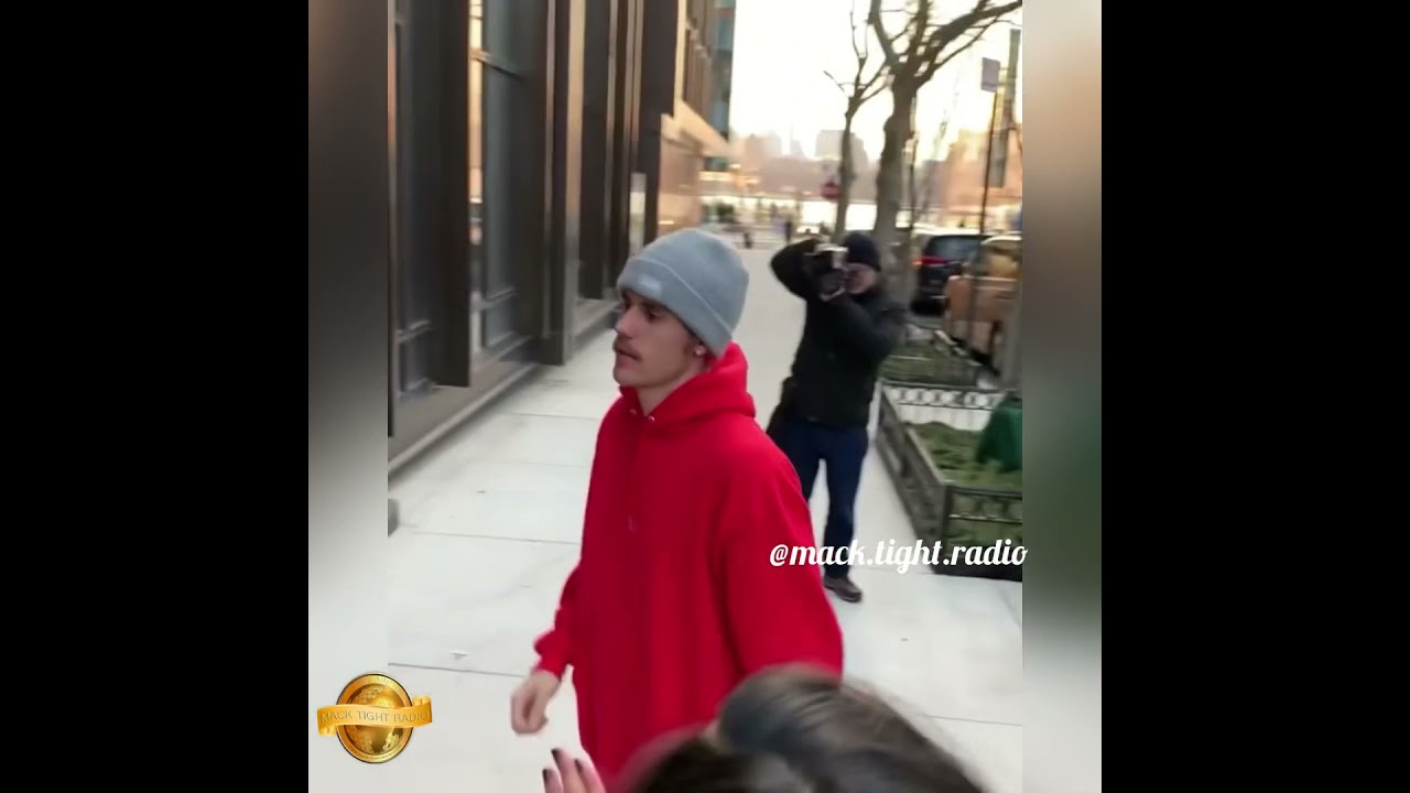 Justin Bieber Curves Fan Asking For A Hug Outside Of His Hotel