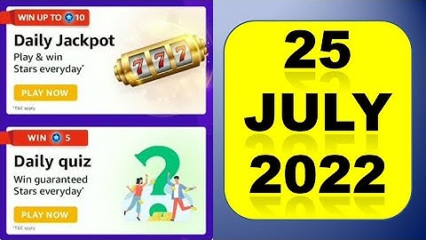 25July 2022 Amazon quiz answers। Fun zone quiz answers। amazon quiz today। today amazon quiz answers