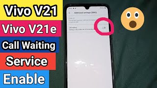 How to Enable Call waiting Service Vivo v21 Vivo v21e phone