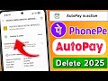 How to stop autopay in phonepe | Autopay off in phonepe | phonepe autopay off | autopay delete