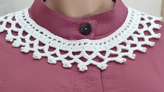 صدر كروشي ولا اروع اسهل وسريع للمبتدئين crochet collar | صدور كروشي صيف 2021