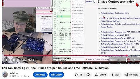 Xah Talk Show Ep711 the Crimes of Open Source and Free Software Foundation