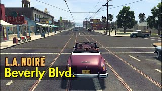 Driving on Beverly Boulevard | 1940s America | L.A. Noire screenshot 5
