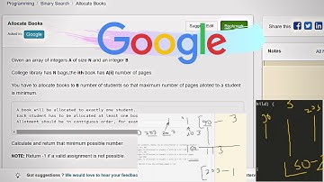 4.8 ALLOCATE BOOKS  (Binary Search)-Interviewbit #binarysearch#interview