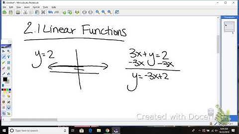 2.1 linear functions