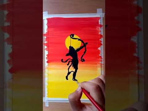 Ram Navami painting | Jai Shree Ram | Lord Ram poster colour painting | how to draw lord ram