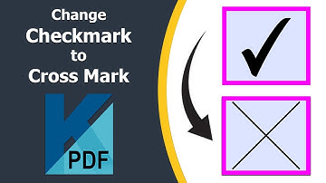 How to change check mark to x in pdf using Kofax Power PDF