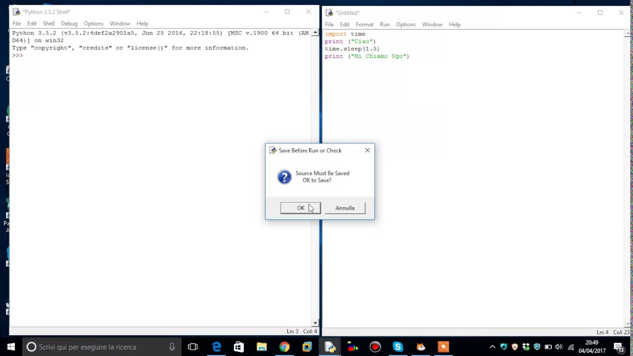 Python 3.6 TUTORIAL ITA #8 - YouTube