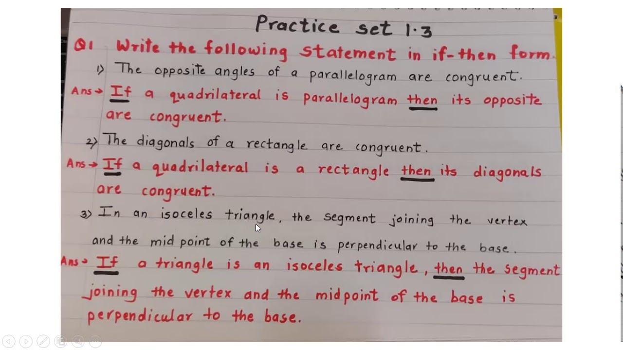 9th|SSC|Maths2|Chapter1|Basic Concepts In Geometry|practice set 1.3 ...