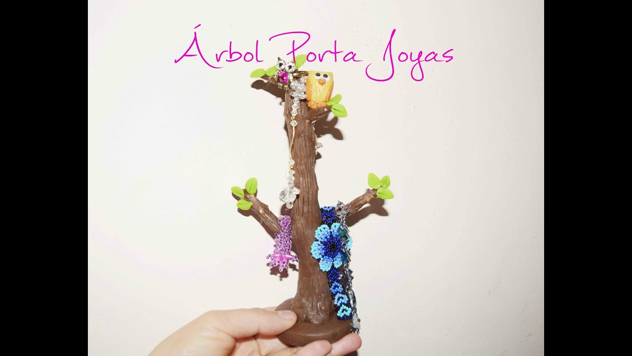 Árbol Porta Joyas porcelana fria - Manualidades Faciles Plastilina