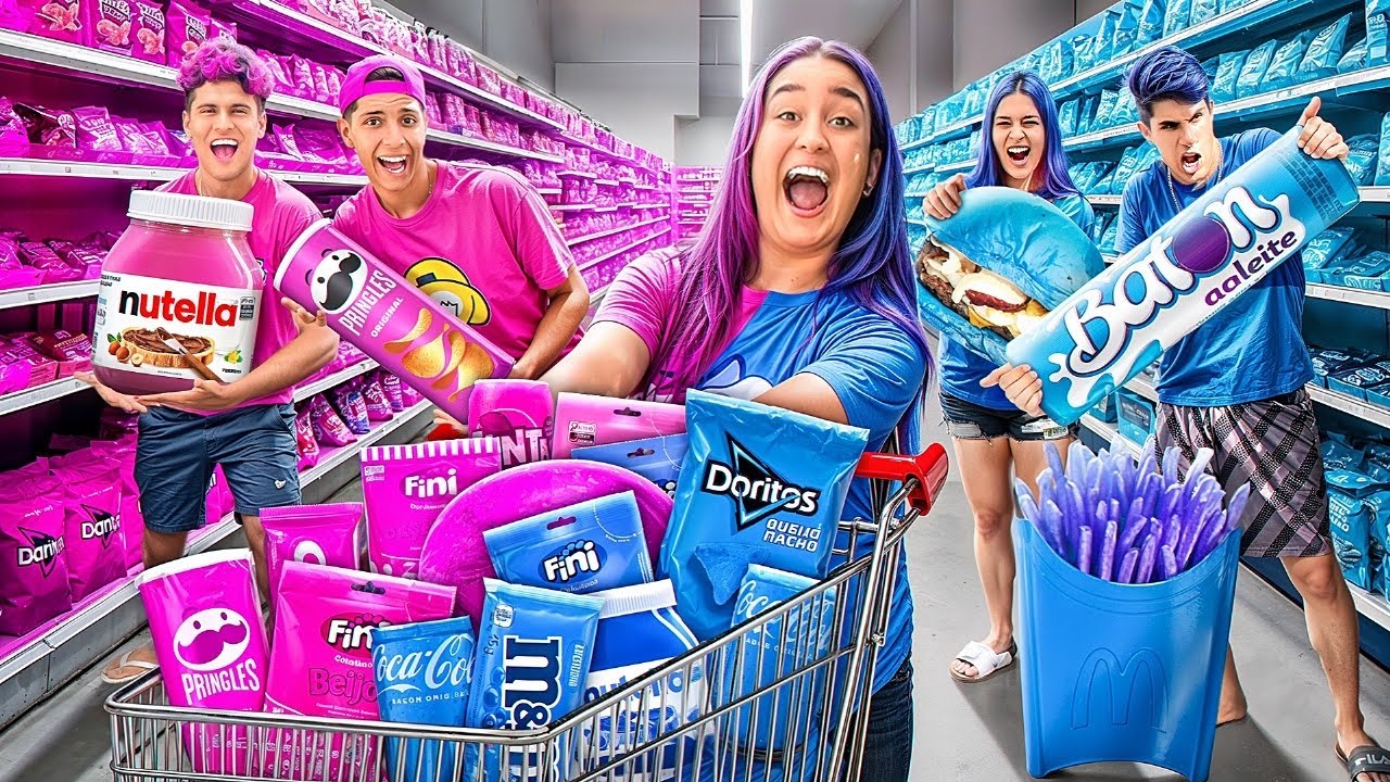 COMIDA ROSA VS AZUL *Batalha dos Rosa