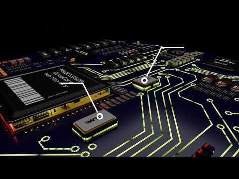 3D intro video smart watch with crystal oscillators