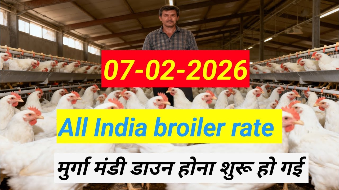 07-02-2026 poultry rate today poultry farm rate boiler rate murga mandi rate 