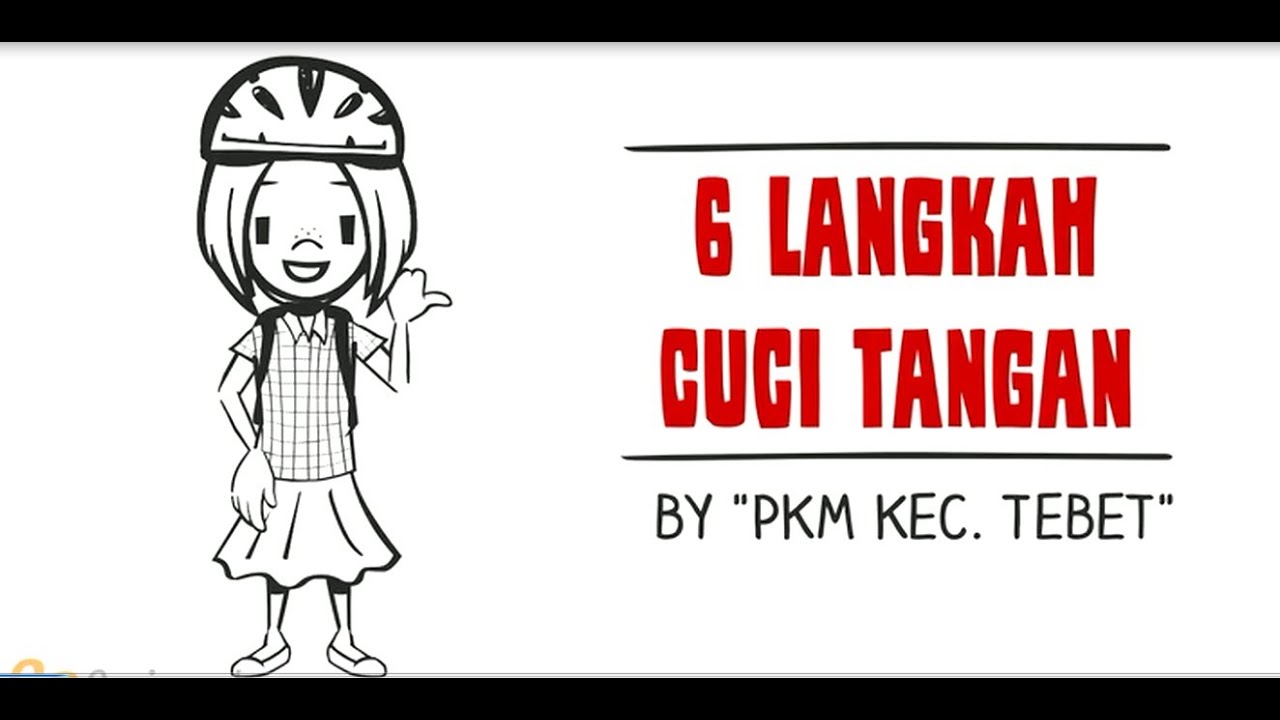 6 Langkah Cuci Tangan Pkm Tebet Youtube Gambar Animasi 7