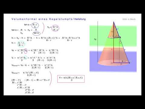 Video: So Finden Sie Die Axiale Querschnittsfläche Eines Kegelstumpfes