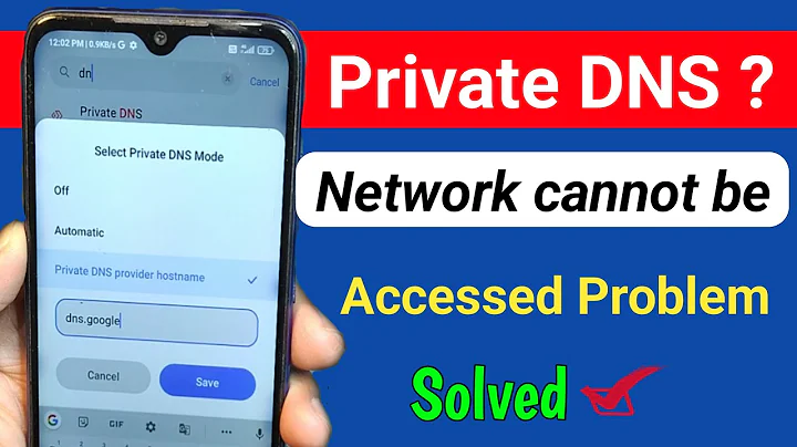 Private DNS Server Cannot Be Accessed Problem Solved | Mobile network has no internet access