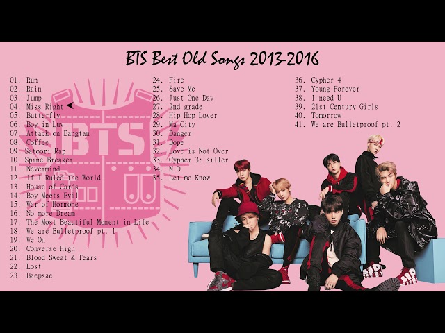 BTS Playlist Best Songs 2013-2016 class=