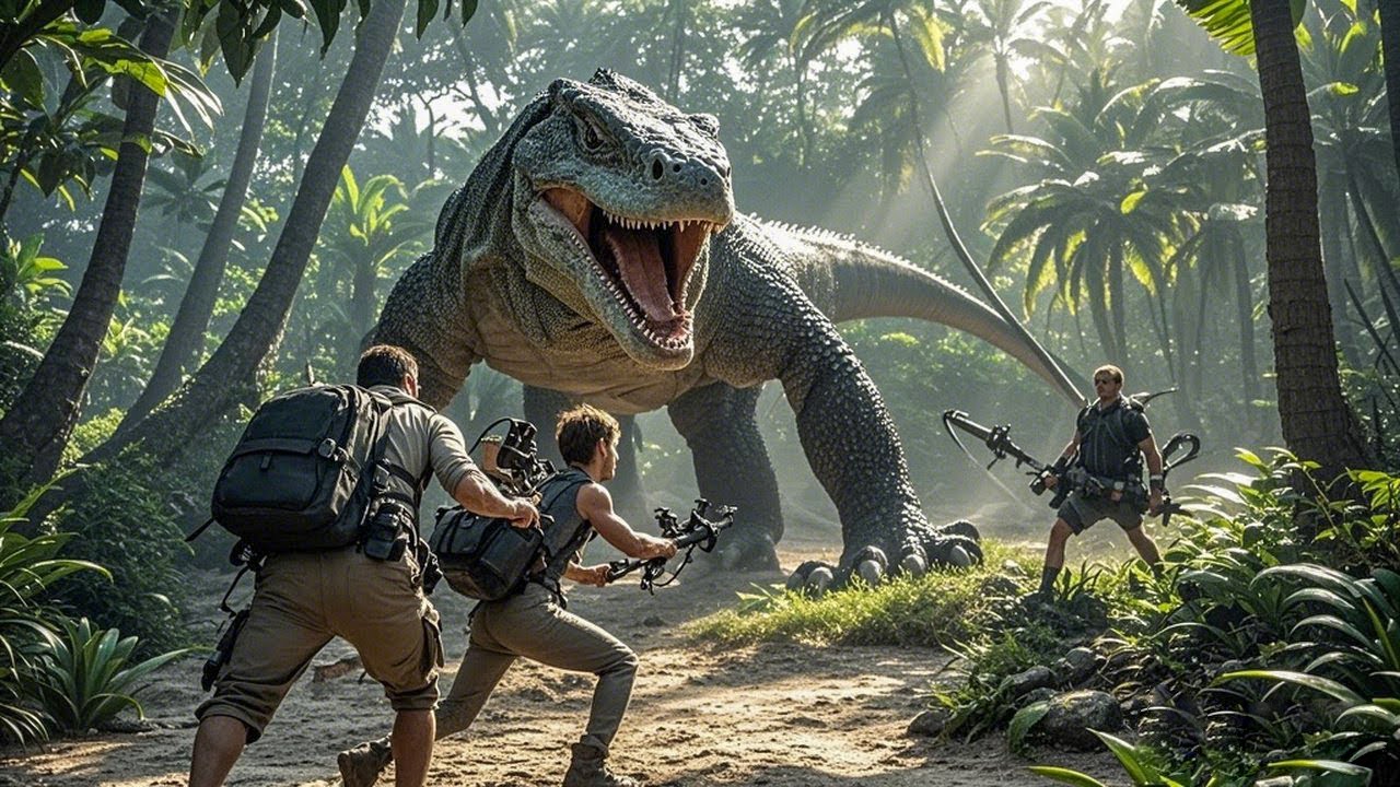 闯入荒岛的剧组人员竟遭到远古巨蜥袭击！【巨蜥 Varanus Priscus】|驚悚 灾难 |【电影派对】#怪兽