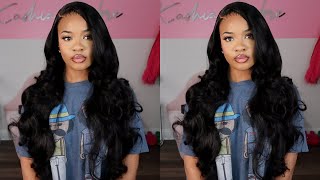 PERFECT HAIR, PERFECT INSTALL, &amp; PERFECT CURLS 🎀🌸 | 28&quot; Body Wave HD Lace Wig ft Wiggins Hair 💕