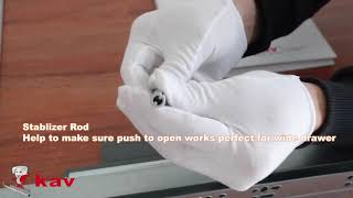 push to open soft closing Full extension soft close and push open concealed slide Net Worth