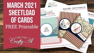 March 2021 SheetLoad of Cards | Debut & FREE Printable