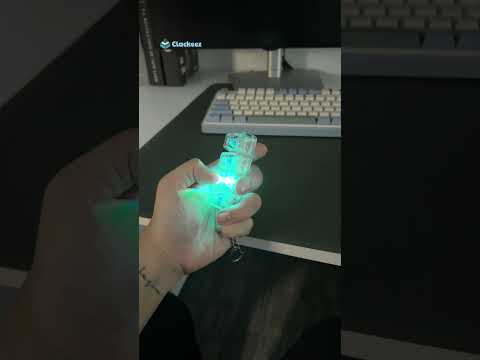 Кейкап антистрес брелок клавіатура 4 клавіші LED RGB підсвітка фіджет клікер, видео 1