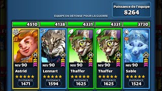 Empires Puzzles : War arrow hits against meta cats teams screenshot 3