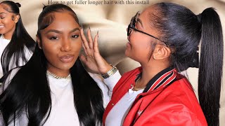 How To Get Fuller Longer Hair In Minutes! Silky Straight Clip-Ins + Professional Results! Ft. YGWIGS