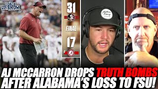 AJ McCarron Drops TRUTH BOMBS After Kalen DeBoer & Alabama's LOSS To FSU!
