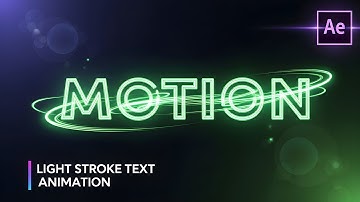 After Effects Tutorial: Light Stroke Text Animation | Neon Text Reveal