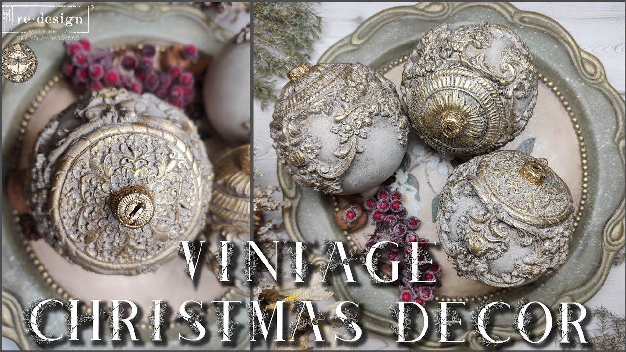 Vintage Christmas Decor 🌲 Festive season 🌲 Christmas tree ornaments DIY 