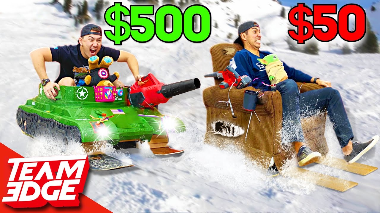 $50 Vs $500 Sled Challenge! *Don’T Try At Home!*