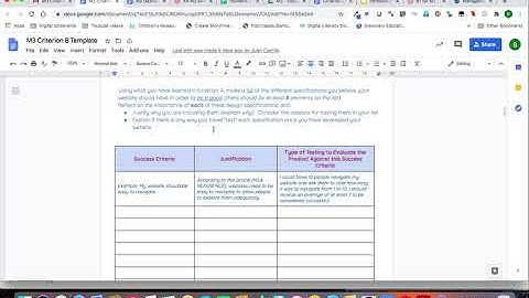MYP Design: Criteria B - Strand 1(Grade 7/8)