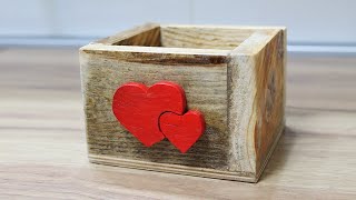 How to make a small wooden box - Valentines day wood projects