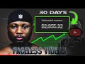 I Tried Faceless Videos For 30 Days To See How Much Money I Can Make. (SHOCKING RESULTS)