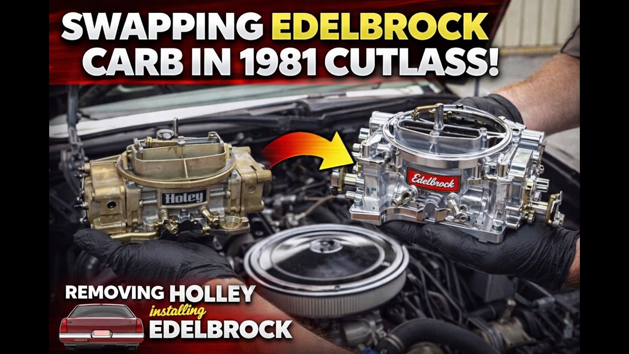 HOLLEY OUT! ELDERBROCK IN 1981 OLDS W/350 ROCKET AND CVF SERPERTINE KIT.... HUGH DIFFERENCE