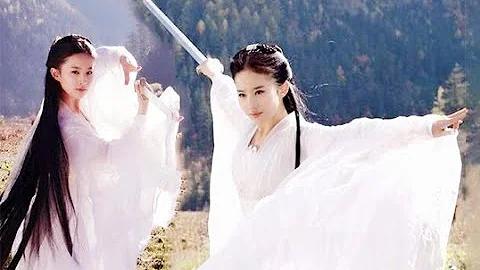 小龍女 霸氣出場  劉亦菲 - 神鵰俠侶主題曲 天下無雙 張靚穎 小龍女 楊過 練武 - 天天要聞