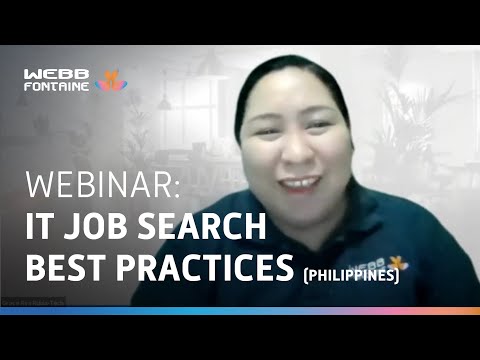 IT Job Search Best Practices Webinar by Webb Fontaine Group Manila Branch