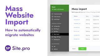 Mass Website Migration for Hosting Providers